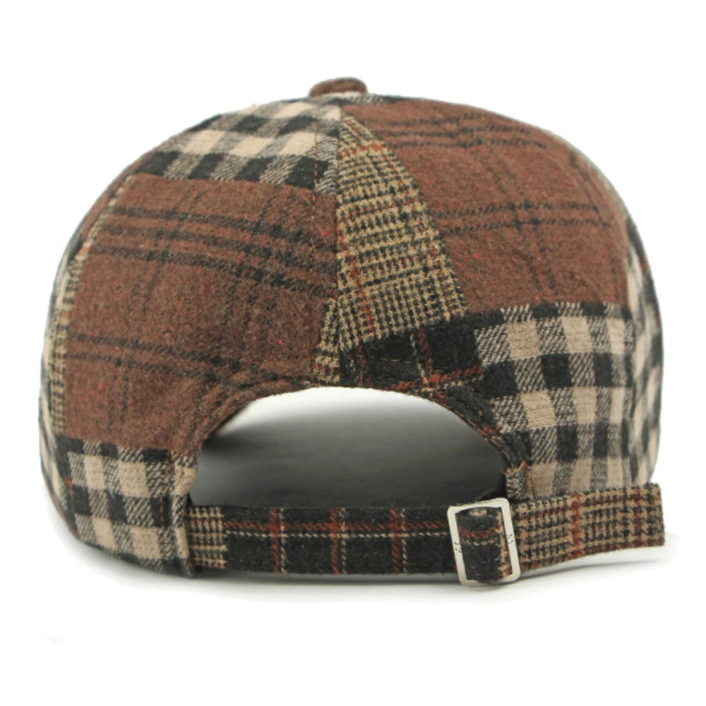 Retro Plaid Octagonal Beret Hat