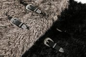 MOON Warm Fur Jacket with Buckle