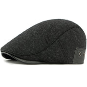 Striped Beret Hat with Ear Flaps