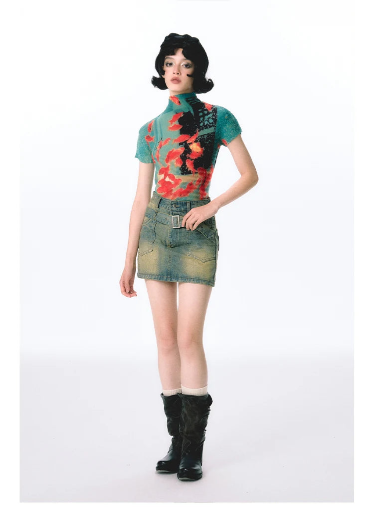 Fish Print Cotton Tee