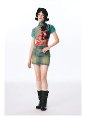 Fish Print Cotton Tee