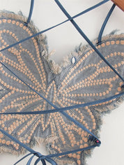 Butterfly Studded Denim Tank