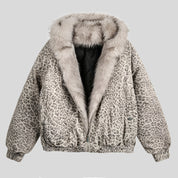 NOM Leopard Fur Jacket