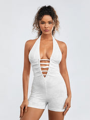 kim Fitted White Jumpsuit