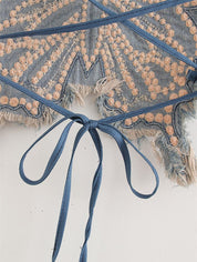 Butterfly Studded Denim Tank