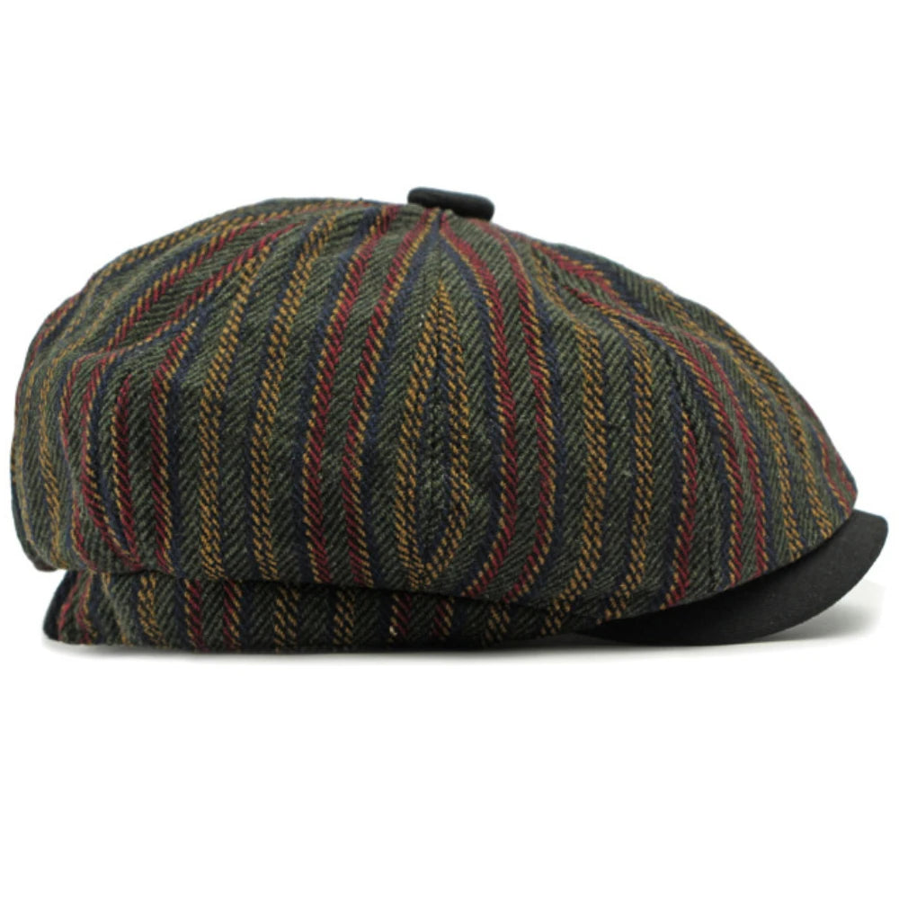 Striped Beret Hat