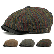 Striped Beret Hat