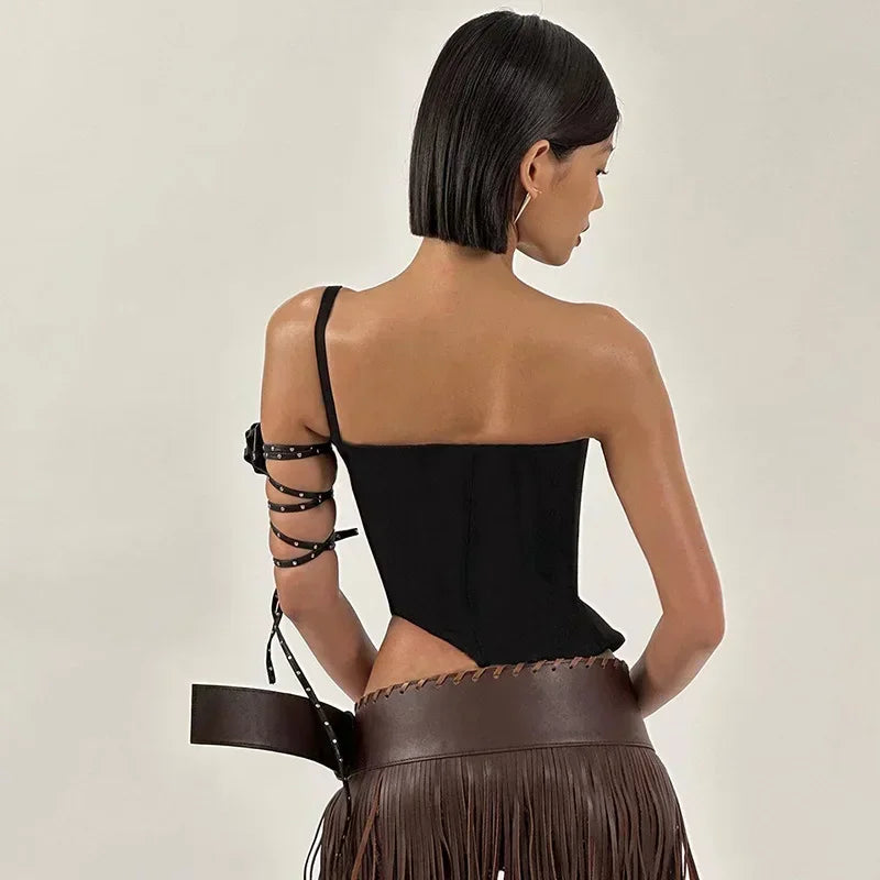 Rita Asymmetric Corset Top