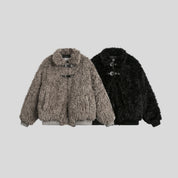 MOON Warm Fur Jacket with Buckle