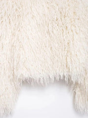 UO Short White Fur Coat