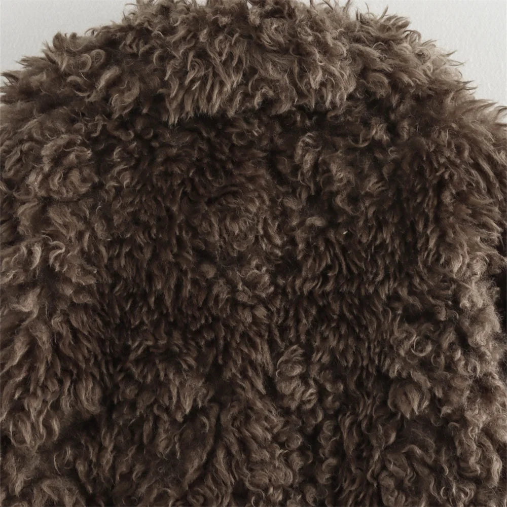 YUN Classic Brown Fur Coat