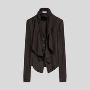 UP Striped Shirt with Scarf