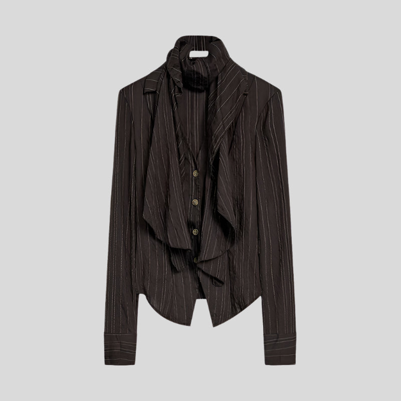UP Striped Shirt with Scarf