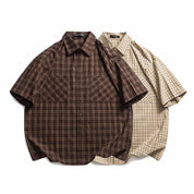 Men's Plaid Cotton Cargo Shirt