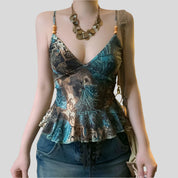 R Leopard Asymmetric Mini Dress