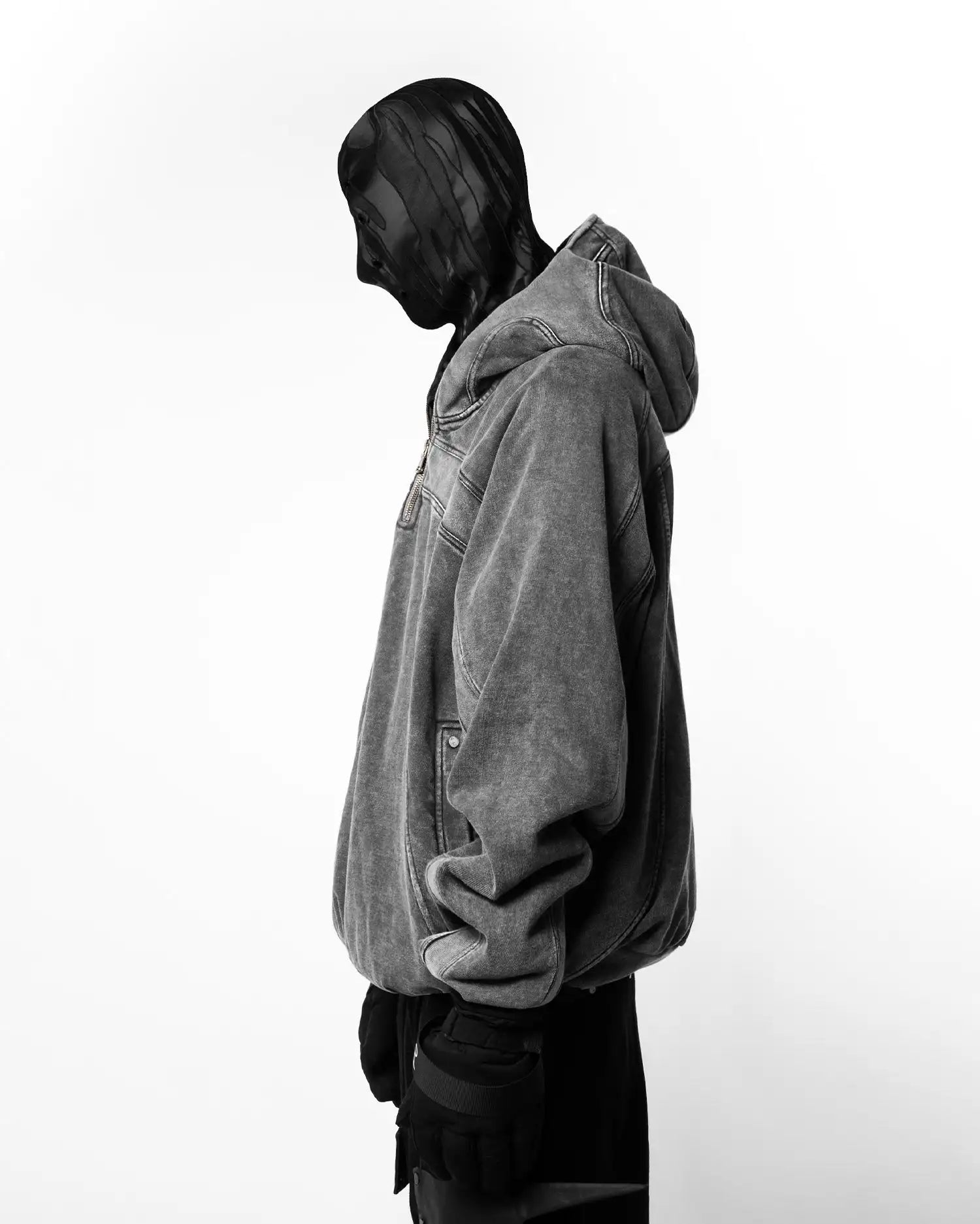 Rock Eye-Cutout Zip Hoodie