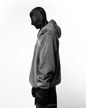 Rock Eye-Cutout Zip Hoodie