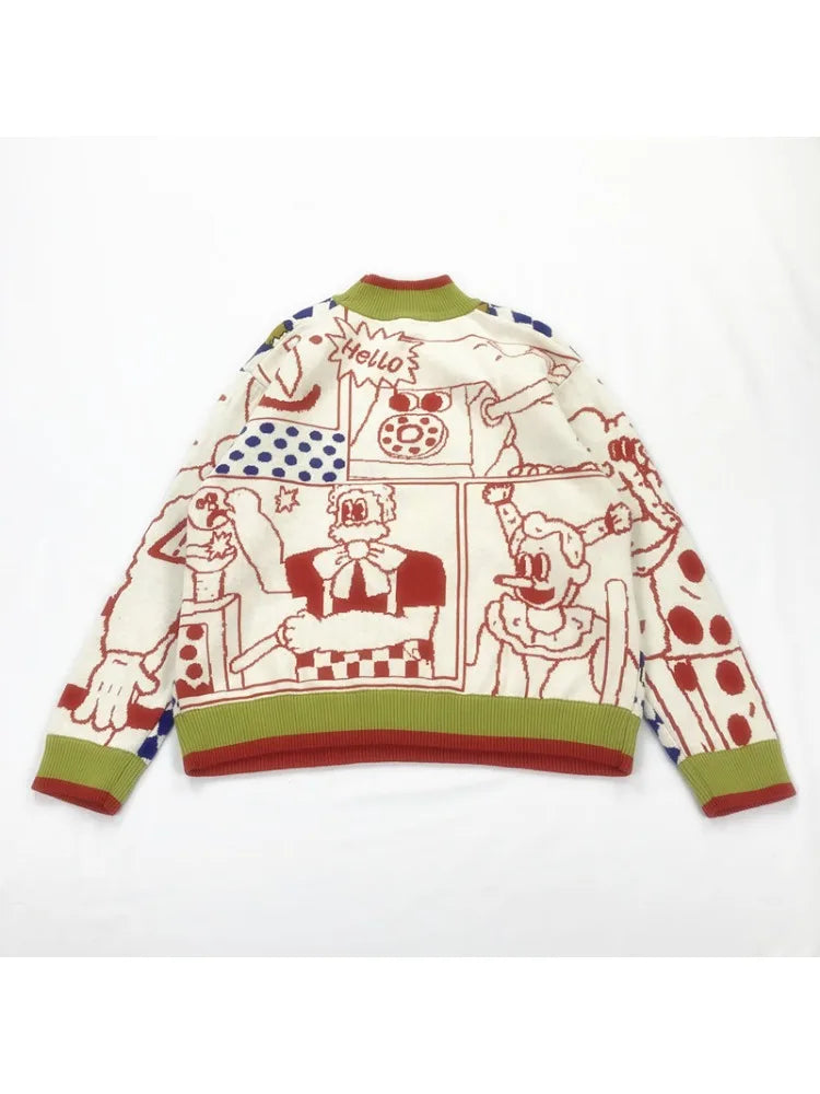 Cartoon Print Sweater