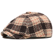 Vintage Plaid Beret Hat