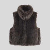 Women's Faux Fur Collar Vest