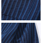 Men's Striped Cuban Collar Shirt