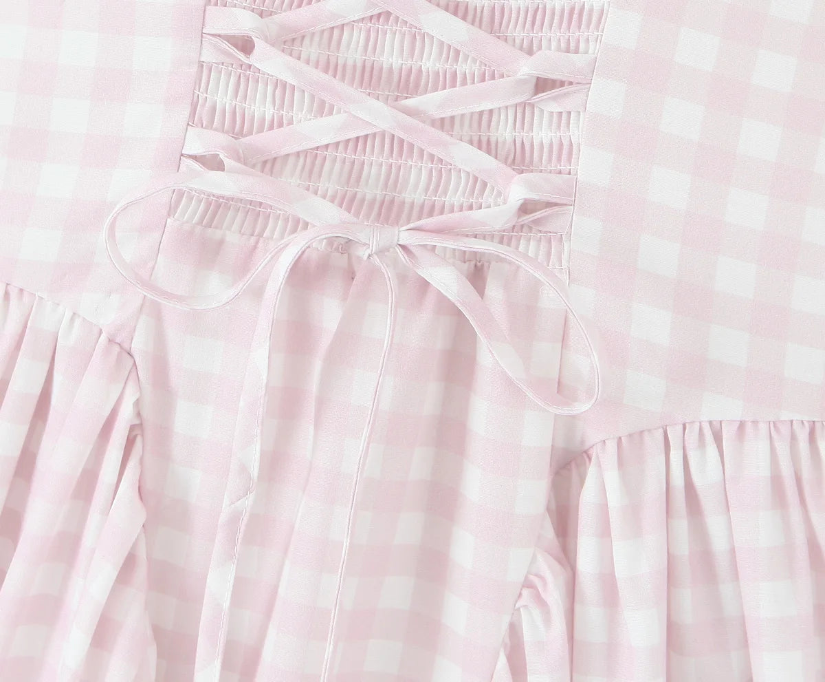 Yaela- Puffy plaid dress