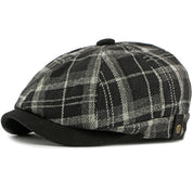 Vintage Plaid Beret Hat