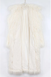 Bright Pink Shaggy Faux Fur Coat