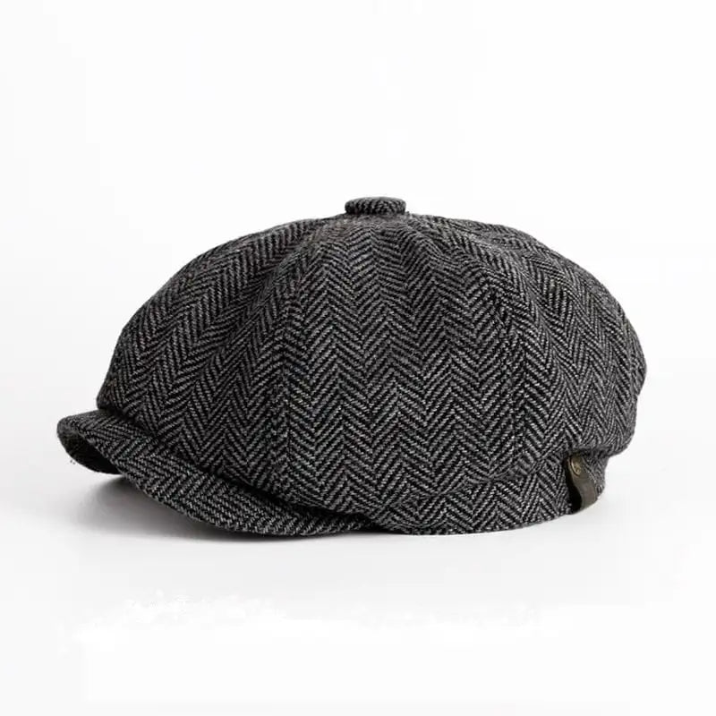 Vintage Octagonal Newsboy Cap
