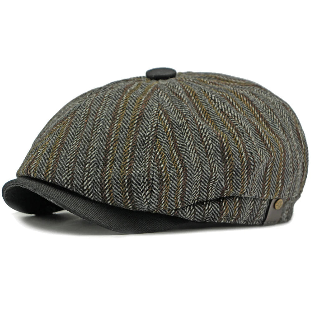 Striped Beret Hat