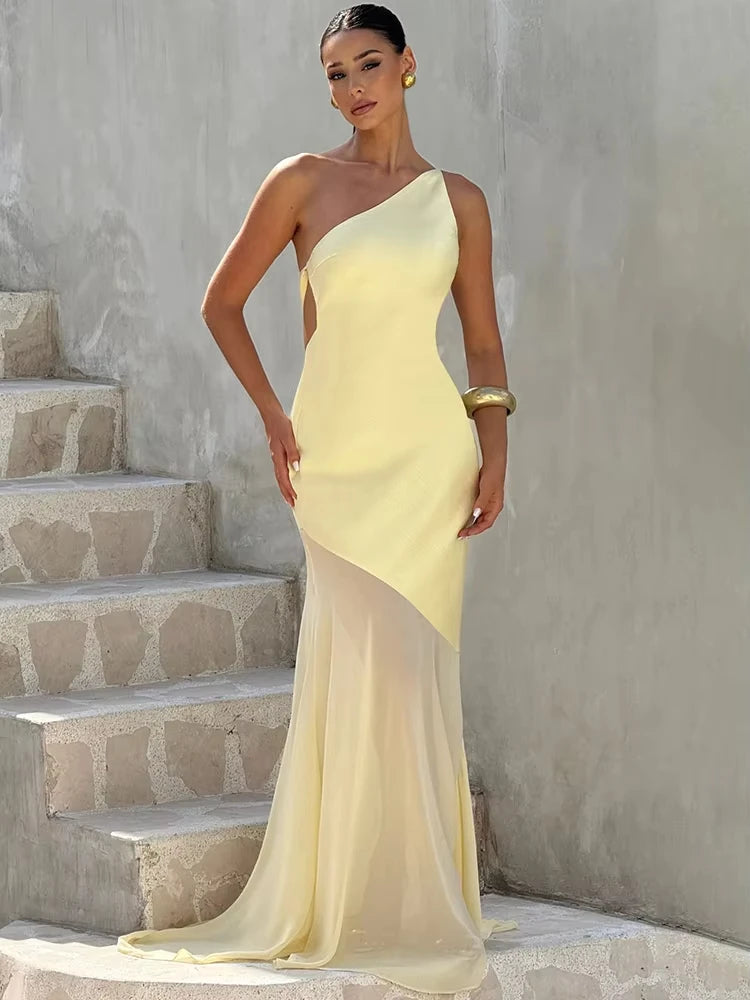 Class- Maxi dress with one sleeve