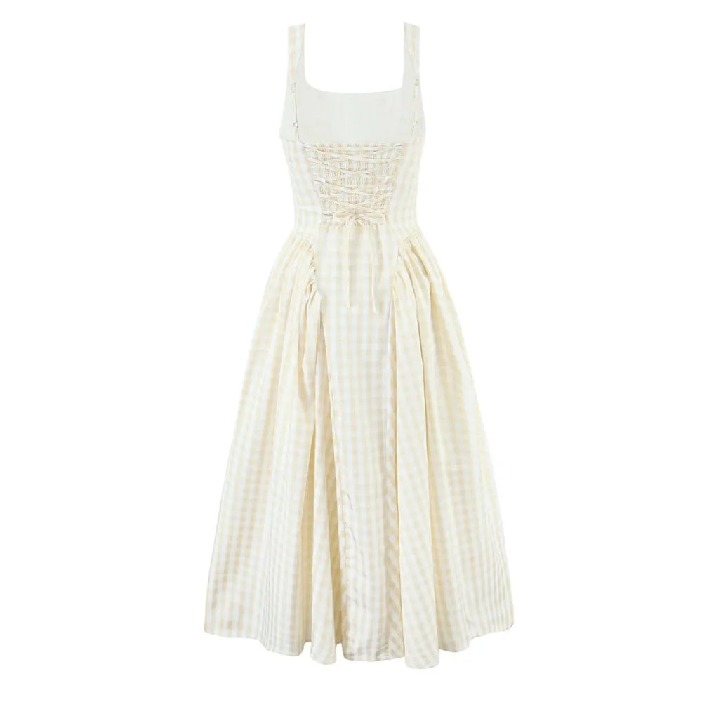 Yaela- Puffy plaid dress