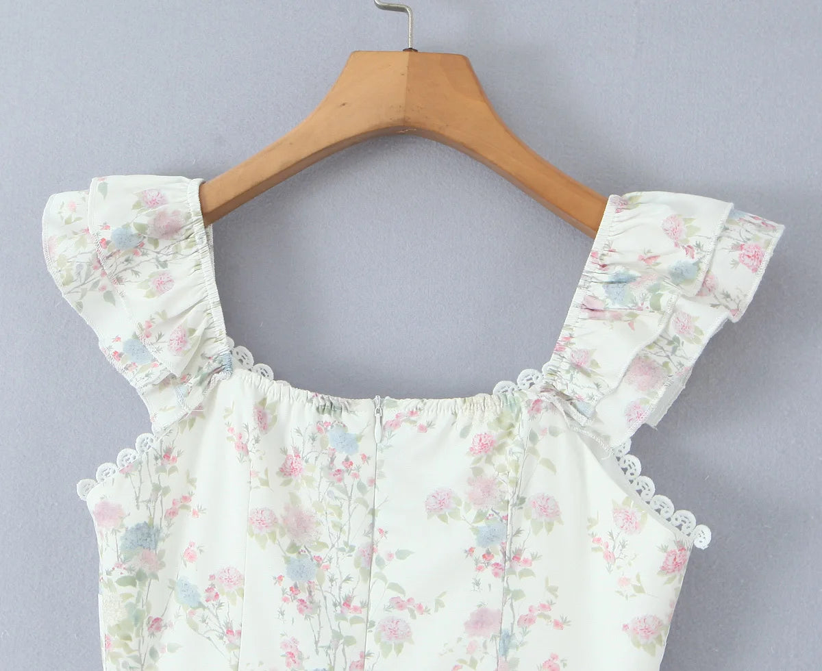 Inbal - Vintage-style floral mini dress