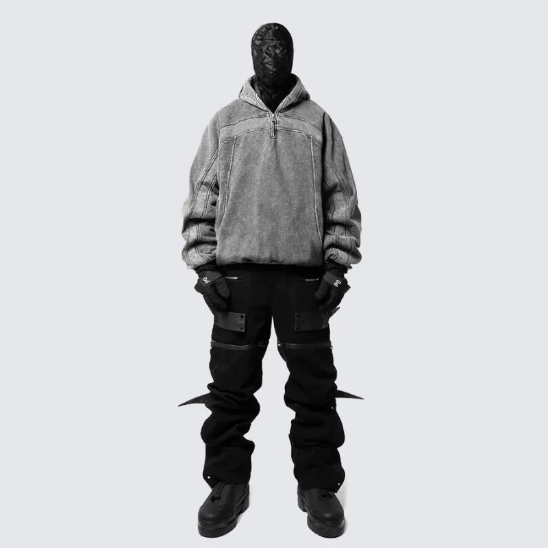Rock Eye-Cutout Zip Hoodie