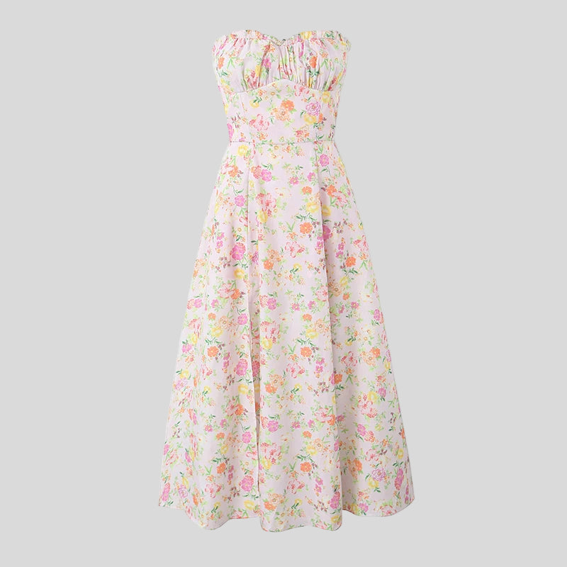 Yamit - Floral strapless maxi dress