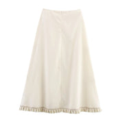 Shanti- White Top and Skirt Set with Fringes