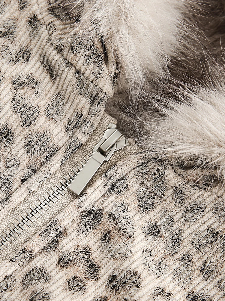 NOM Leopard Fur Jacket