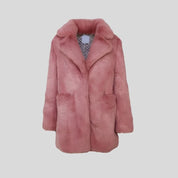 ANAEL Pink Long Fur Coat