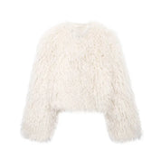 UO Short White Fur Coat