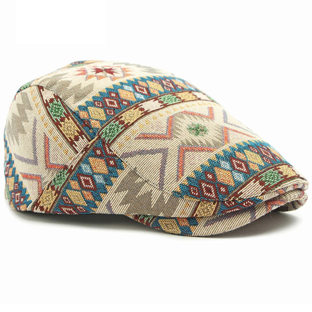 The Elan Hat – Jacquard Flat Beret