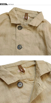 Color Block Lapel Shirt Jacket