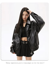 DID Classic Black Leather Jacket