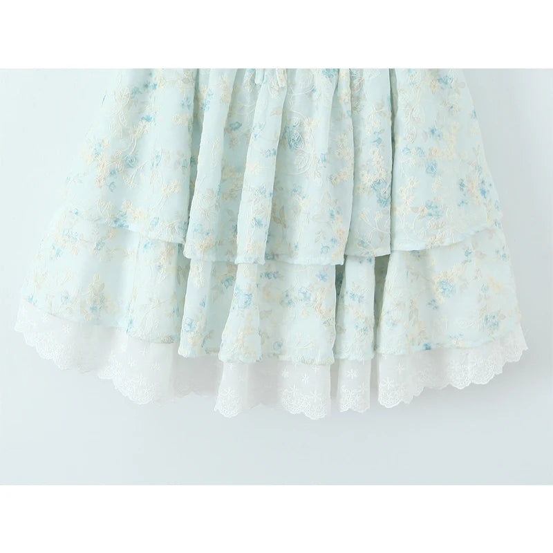 Princess - Layered mini dress with lace