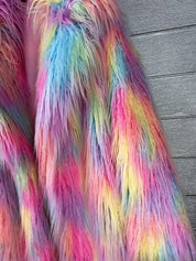 Colorful fur coat - star