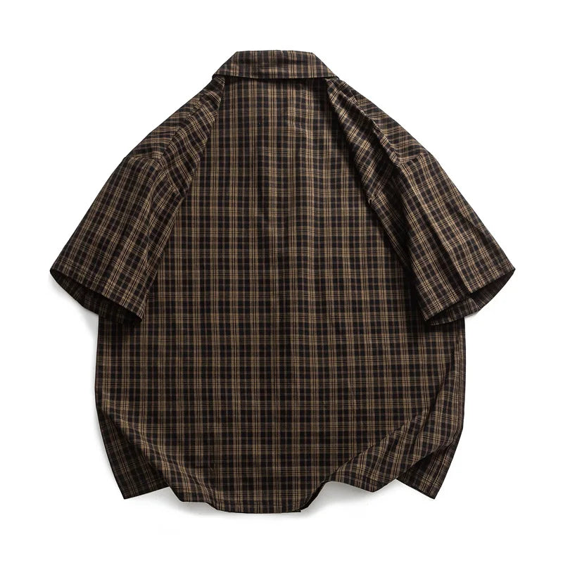 Men's Plaid Cotton Cargo Shirt
