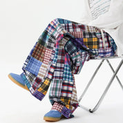 Men's Patchwork Wide Leg Jeans