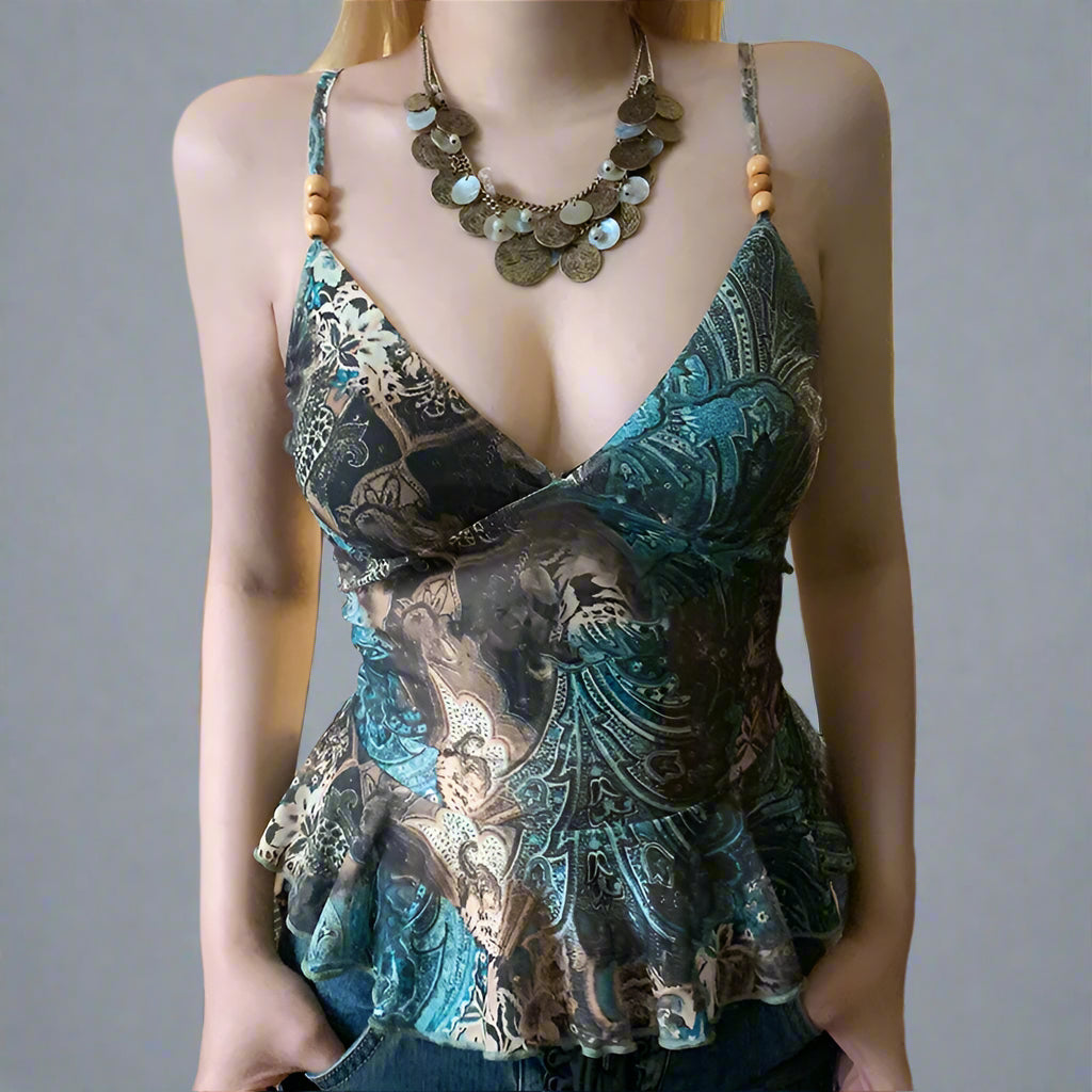 R Leopard Asymmetric Mini Dress