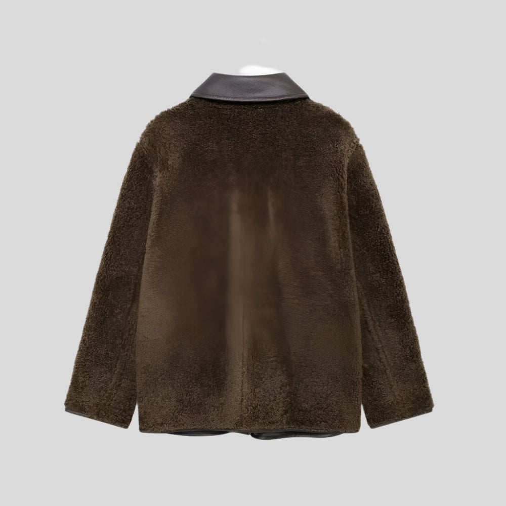 UO Reversible Brown Fur Jacket