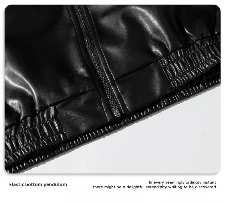 DID Classic Black Leather Jacket