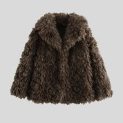 YUN Classic Brown Fur Coat